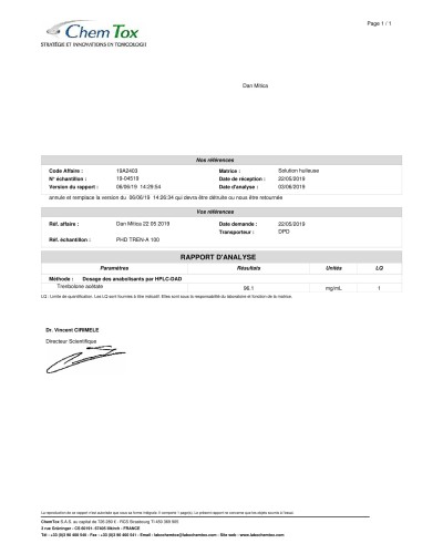 PHD Remedies TREN-A 100 (trenbolone acetate 100mg/ml) 10ml/vial