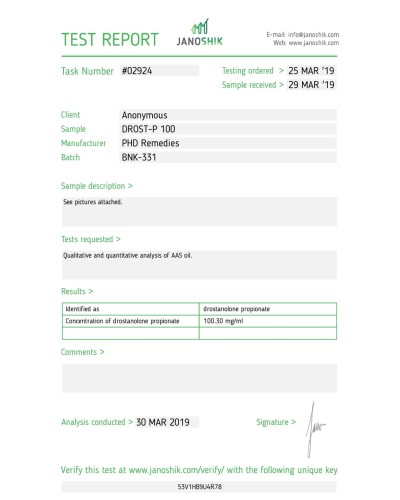 PHD Remedies DROST-P 100 (drostenolone propionate 100mg/ml) 10ml/vial