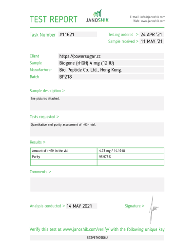Bio-Peptide Biogene rHGH 12IU