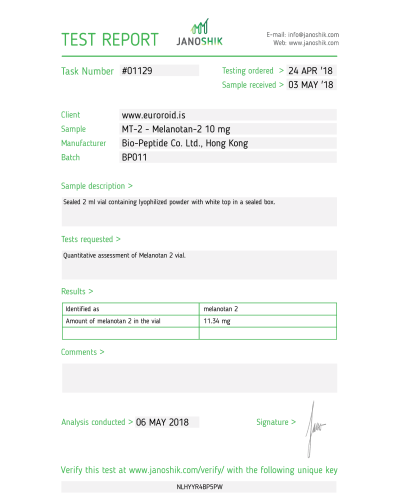 Bio-Peptide MT-2 (Melanotan II) 10mg/vial