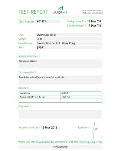 Bio-Peptide GHRP-6 10mg/vial