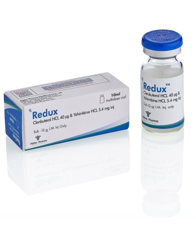 Alpha-Pharma Redux Clenbuterol & Yohimbine Inj. 40 - ug / 5.4 mg 10ml Vial