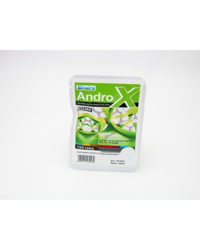 Biosira AndroX (Oxymetholone) 25mg/tab, 100tabs/sachet