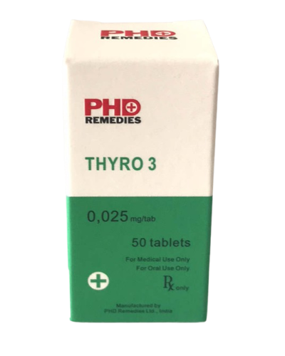 PHD Remedies THYRO 3 (Liothyronine Sodium 25mcg/tb x 50tb)