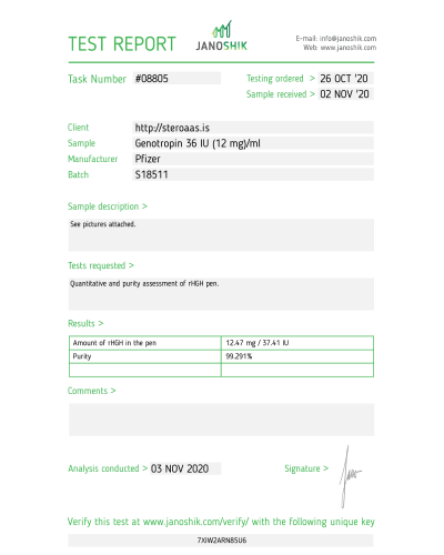 Genotropin Pfiizer 36iu Goquick Somatropin (r-hGH) U.S.P 1 Pre-fillend Pen
