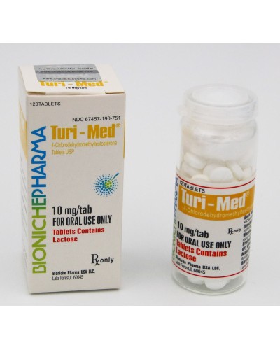 Bioniche Pharma Turi-Med (Chlordehydromethyltestosterone 10mg/tab, 120tabs/box)