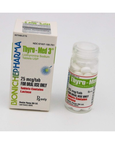 Bioniche Pharma Thyro-Med 3 (Liothyronine Sodium 25mcg/tab, 60tabs/box)