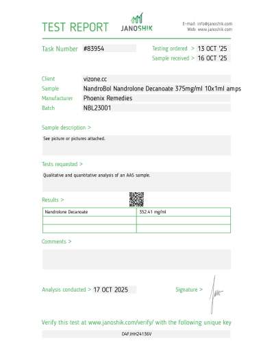 Phoenix Remedies NandroBol Nandrolone Decanoate 375mg/ml 10x1ml amps