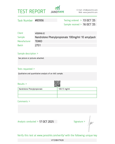 TEKKO Nandrolone Phenylpropionate 100mg/ml 10 amp/pack