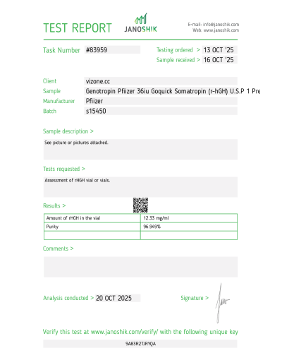 Genotropin Pfiizer 36iu Goquick Somatropin (r-hGH) U.S.P 1 Pre-fillend Pen