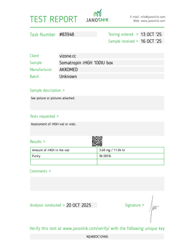 AKKOMED Somatropin rHGH 100IU box