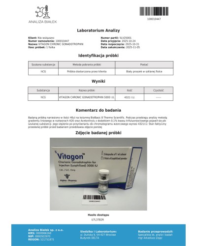 Alpha-Pharma Vitagon Chorionic Gonadotropin (hCG) Inj.	5000 iu	3 x 2ml vials