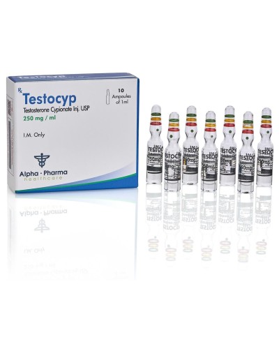 Alpha-Pharma Testocyp (test. Cypionate) 250mg/ml  10 amp/pack