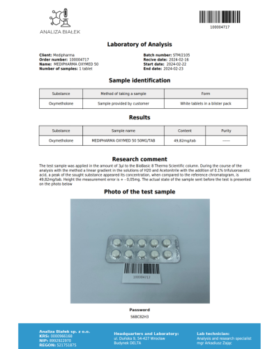 MEDI PHARMA OXY-MED 50mg/tab 100tabs/box