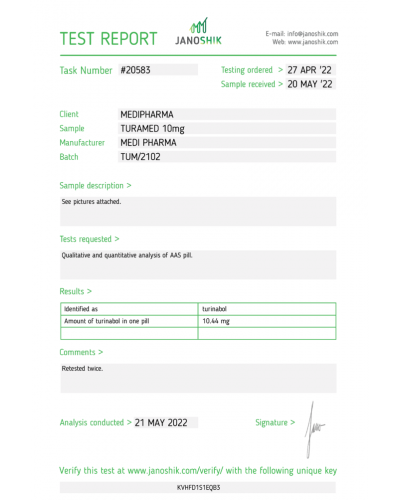 MEDI PHARMA TURA-MED 10mg/tab 100tabs/box